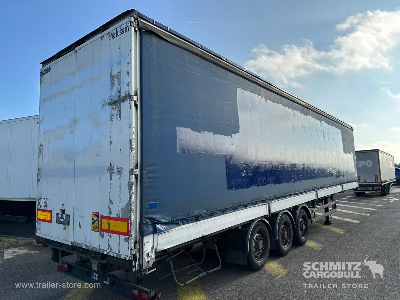 SAMRO Semitrailer Curtainsider Dropside 