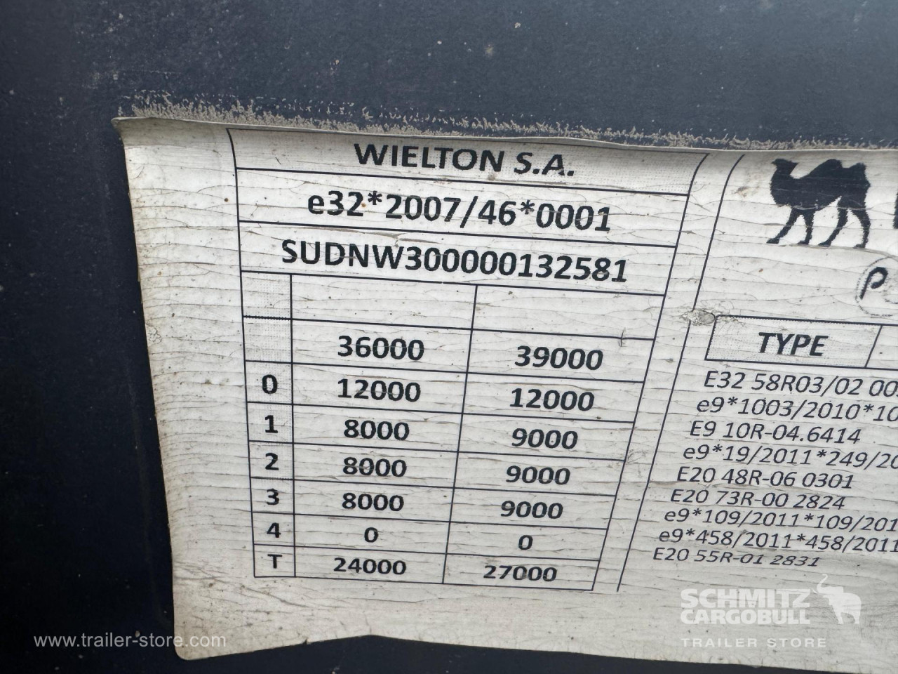 WIELTON Tipper Alu-square sided body 28m³ 