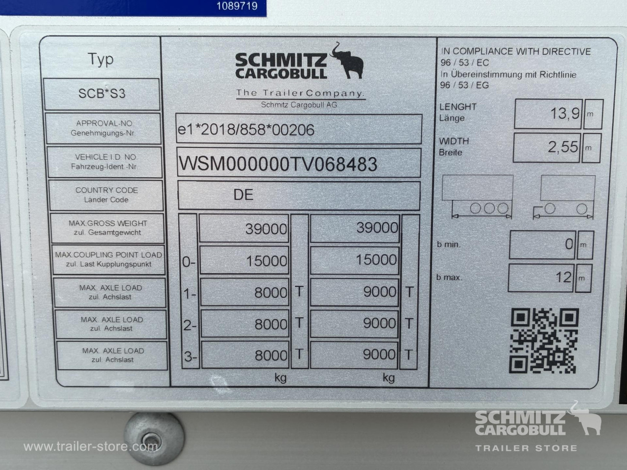 Schmitz Cargobull Trockenfrachtkoffer Standard Doppelstock 