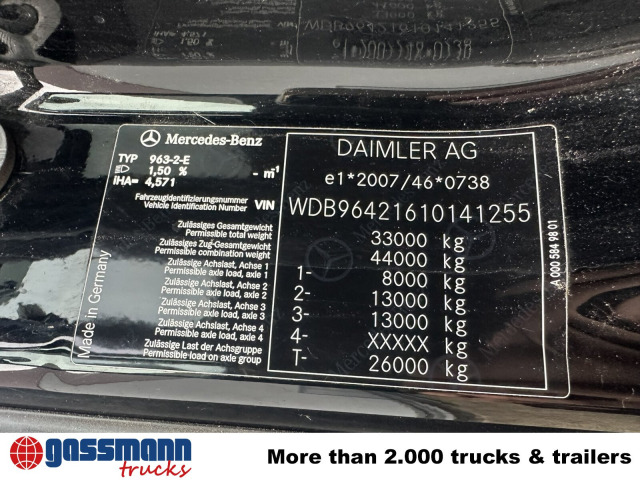 Mercedes Benz Arocs 3345 K 6x4, Heckkran Hiab Jonsered 