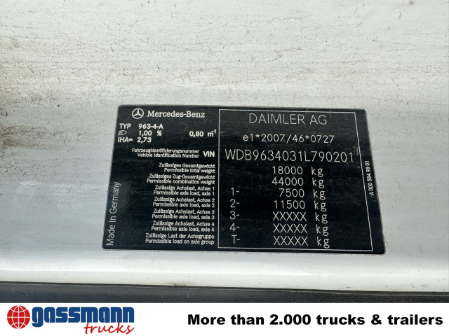 Mercedes Benz Actros 1845 LS 4x2, StreamSpace, Kipphydraulik 