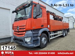 Mercedes Benz Arocs 2545 L/6x2/4, Atlas Kran, 145.2-A19 VB, 