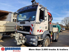 MAN TGM 13.290 4x4 BL, Pfanzelt Seilwinde, Heckkran 