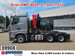 Mercedes Benz Arocs 2653 6x4, Kran HMF 4020, Funk, Retarder 